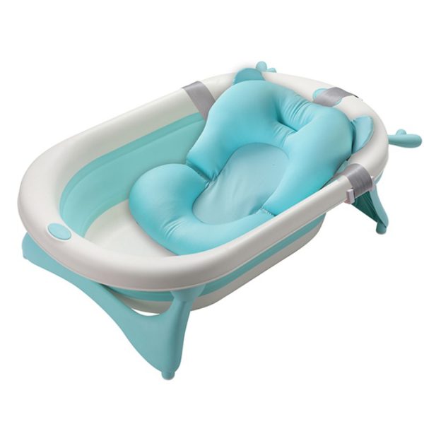 Non-Slip XL Portable Baby Bath with Drainage Hole and Cushion