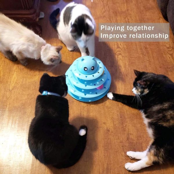 FocusPet® Interactive Cat Toy 3-Layer:  Turntable Triple Fun - Image 10