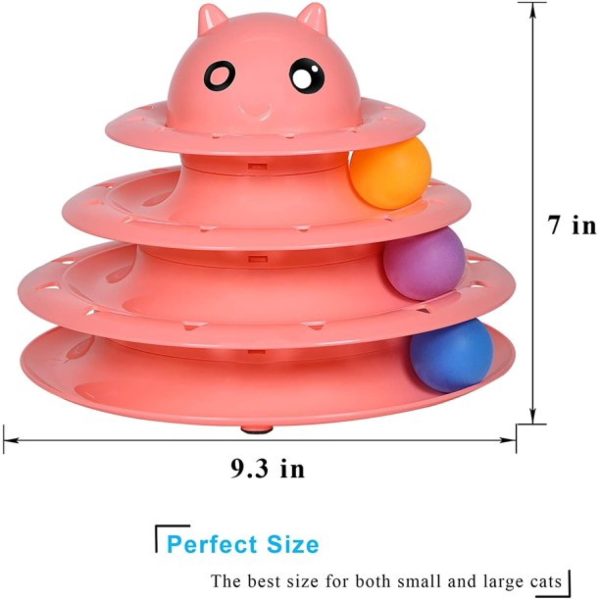 FocusPet® Interactive Cat Toy 3-Layer:  Turntable Triple Fun - Image 14