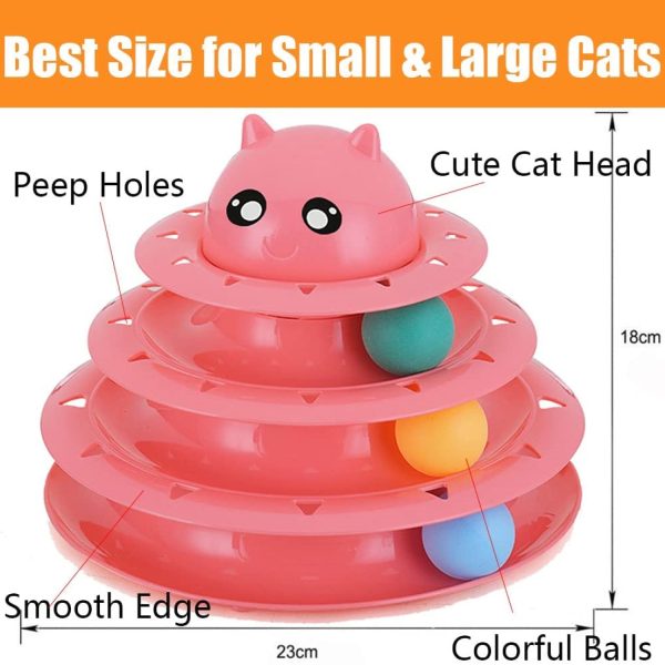 FocusPet® Interactive Cat Toy 3-Layer:  Turntable Triple Fun - Image 17