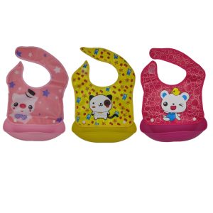 Washable Baby Bib Bundle with Detachable Food Catcher