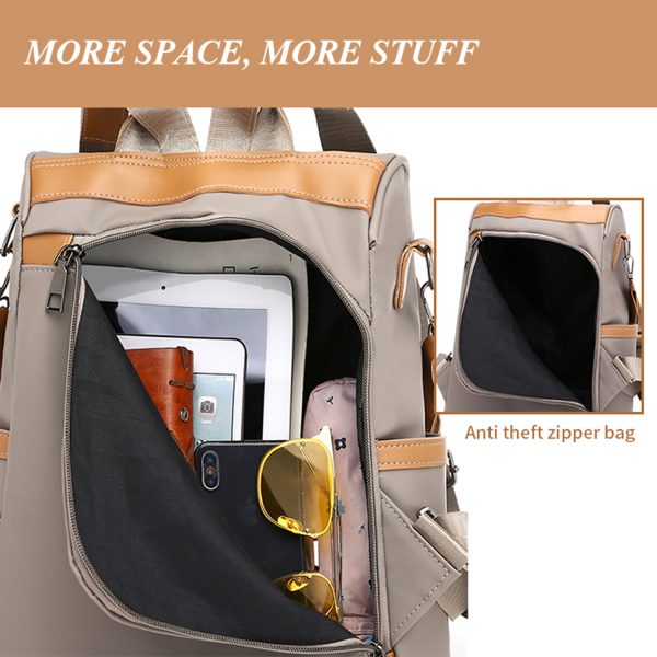 FocusBags® Nylon Women's Backpack Anti-Theft Water-Resistant - Image 11