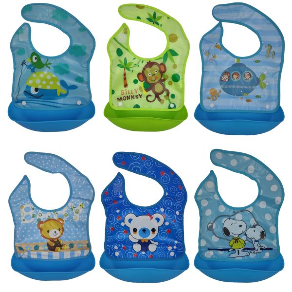 FocusBaby® Washable Baby Bib Bundle Detachable Food Catcher - Image 3