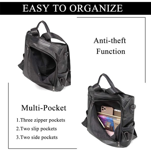 FocusBags® Nylon Women's Backpack Anti-Theft Water-Resistant - Image 7