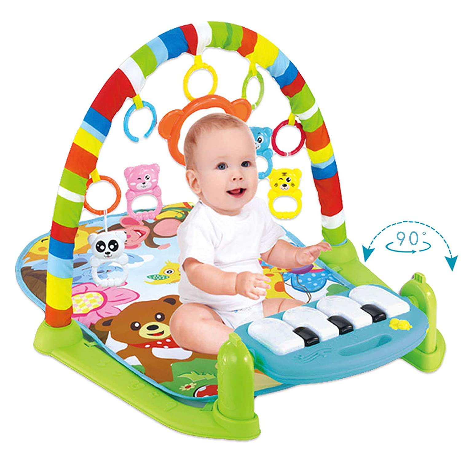 FocusBaby® Gym Activity Centre with Kick Play Piano Music Lights - Image 8