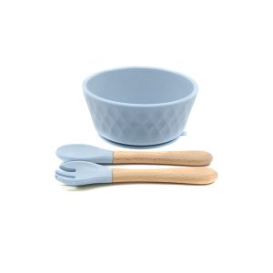 Silicone Baby Bowl Set with Spoon and Fork: Mess-Free Feeding