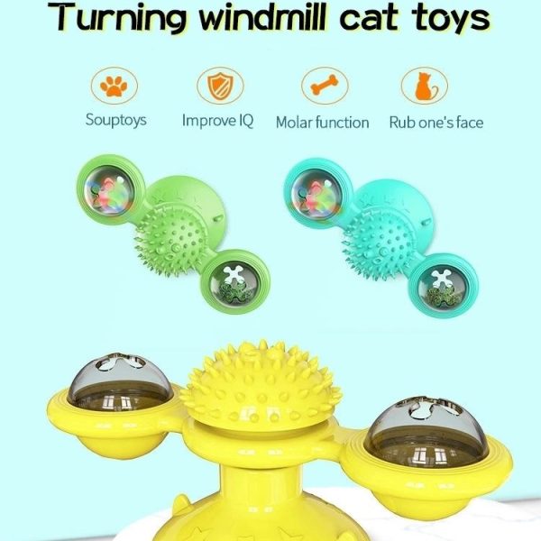 FocusPet® Windmill Cat Toy Scratching Play with Catnip - Image 7