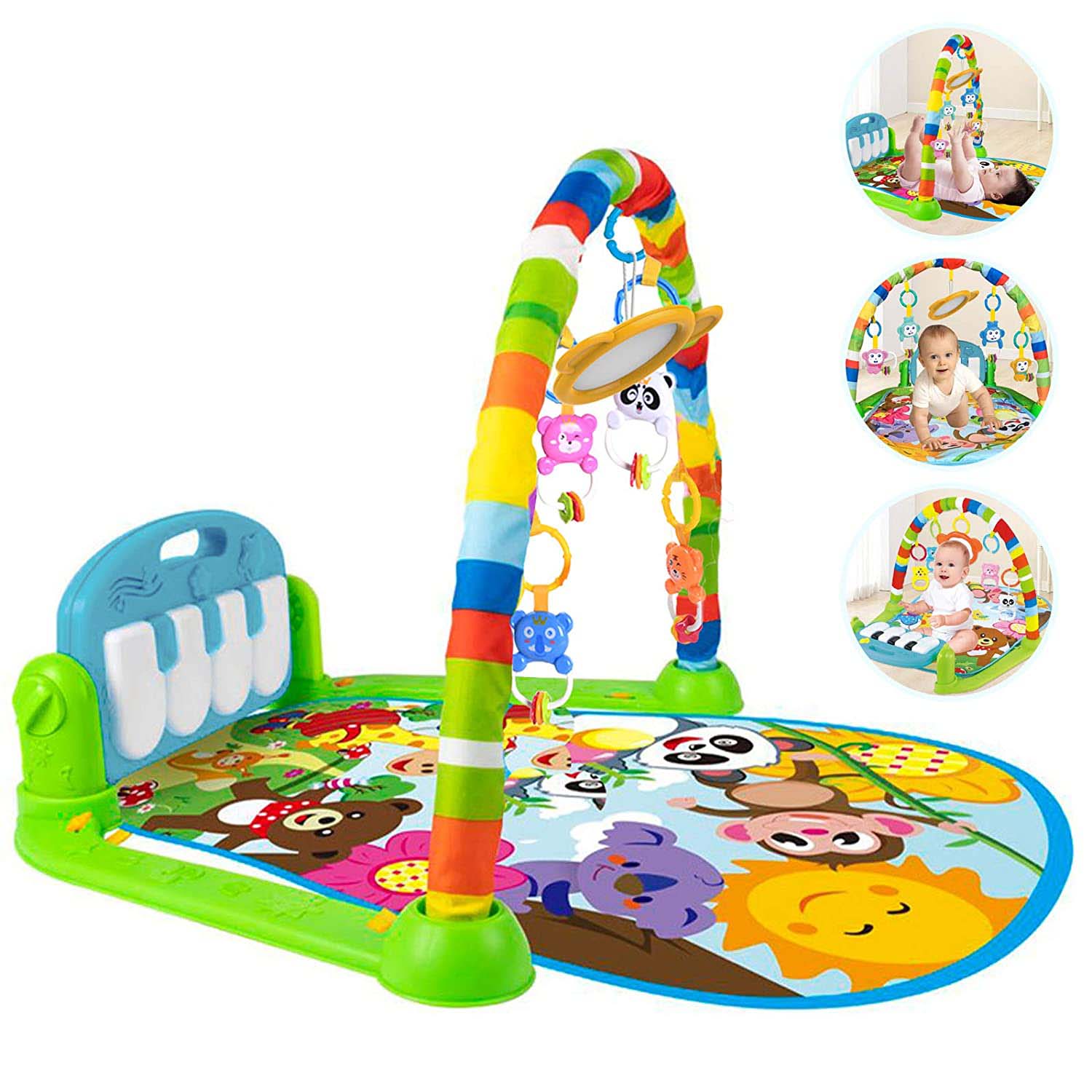 FocusBaby® Gym Activity Centre with Kick Play Piano Music Lights - Image 5
