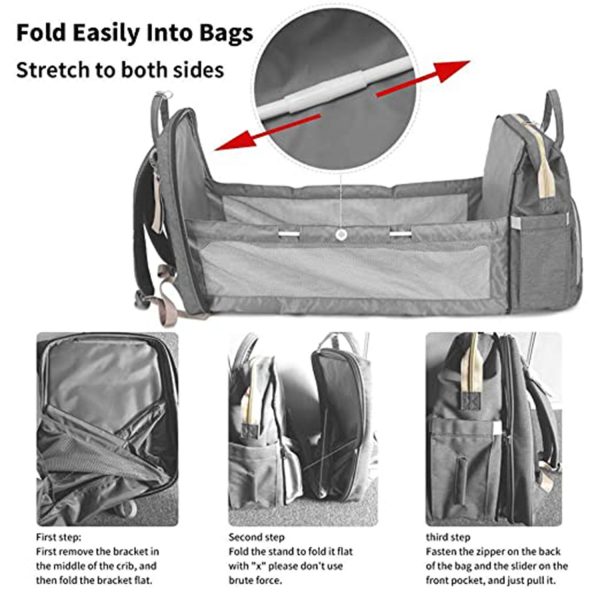 FocusBaby® Travel Baby Bed & Diaper Bag All-in-One Solution - Image 4