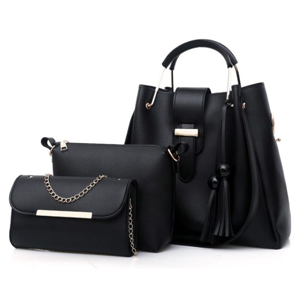 FocusBags® Synthetic Leather Handbag Set of 3 - Image 5