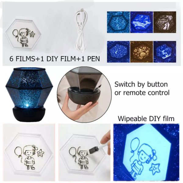 FocusLights® Star Projection Nightlight Battery USB LED Lamp - Image 10