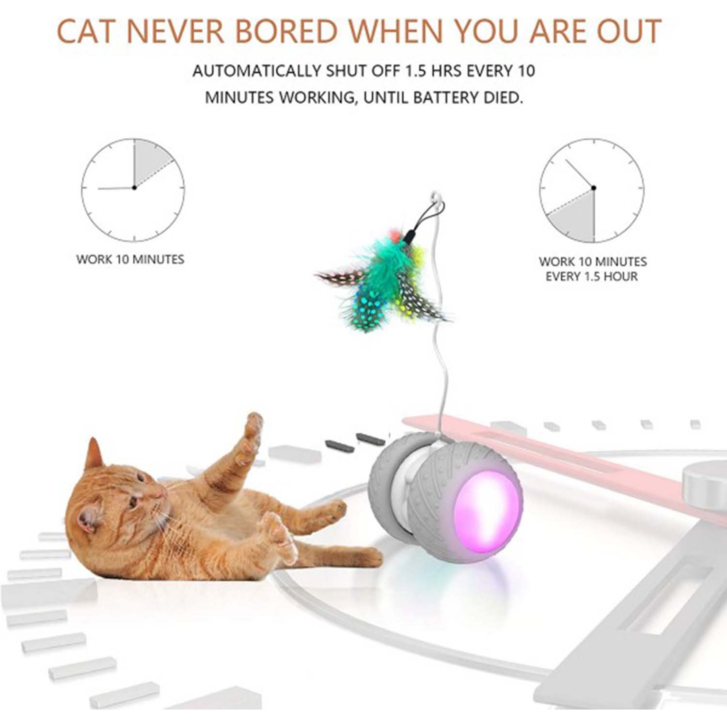 FocusPet® Cat Spinning Toy Automatic Interactive Engage your cat - Image 3