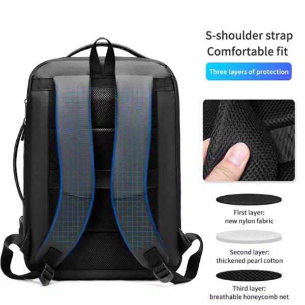 FocusBags® Expandable Backpack Laptop USB Waterproof - Image 6