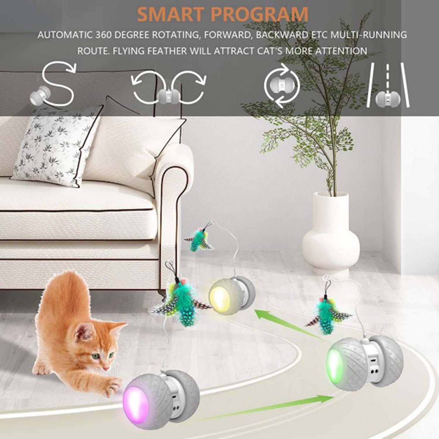 FocusPet® Cat Spinning Toy Automatic Interactive Engage your cat - Image 4