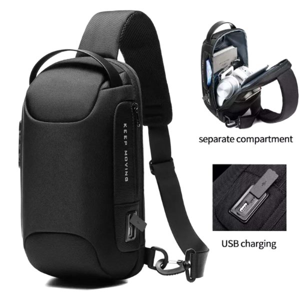 FocusBags® Cross Body Sling Bag with Lock and USB Charging - Image 14