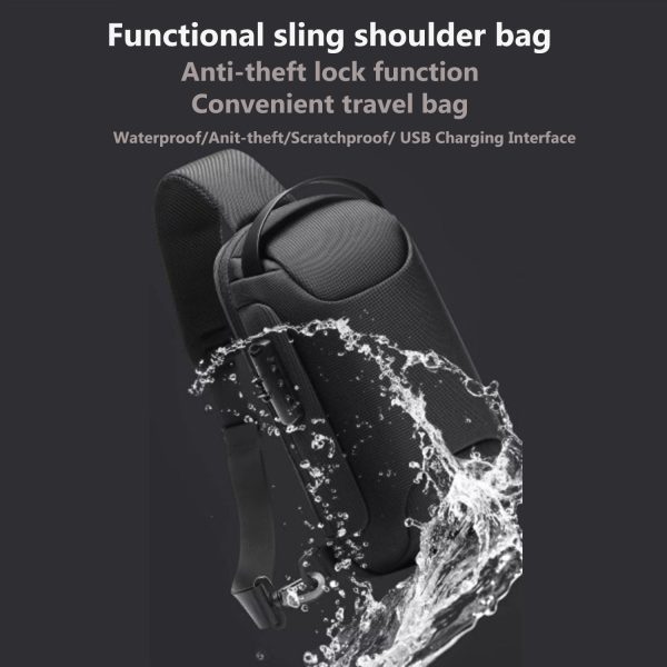 FocusBags® Cross Body Sling Bag with Lock and USB Charging - Image 12