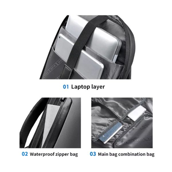 FocusBags® Laptop USB Charging Waterproof Backpack - Image 11