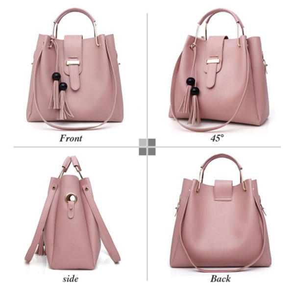 FocusBags® Synthetic Leather Handbag Set of 3 - Image 9
