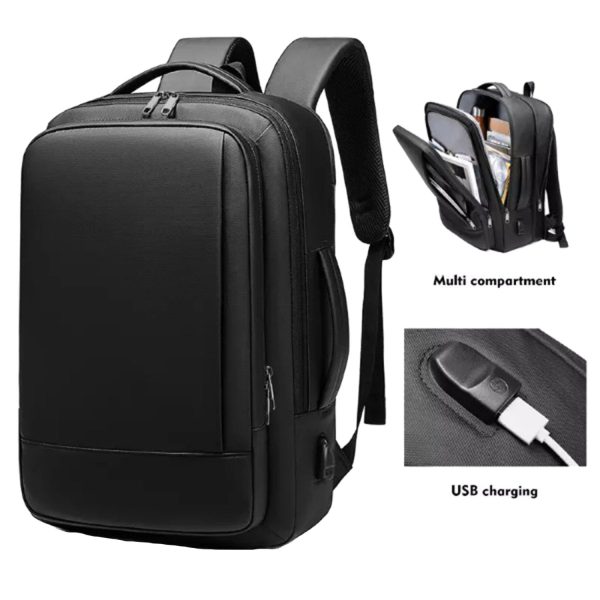 FocusBags® Expandable Backpack Laptop USB Waterproof - Image 9
