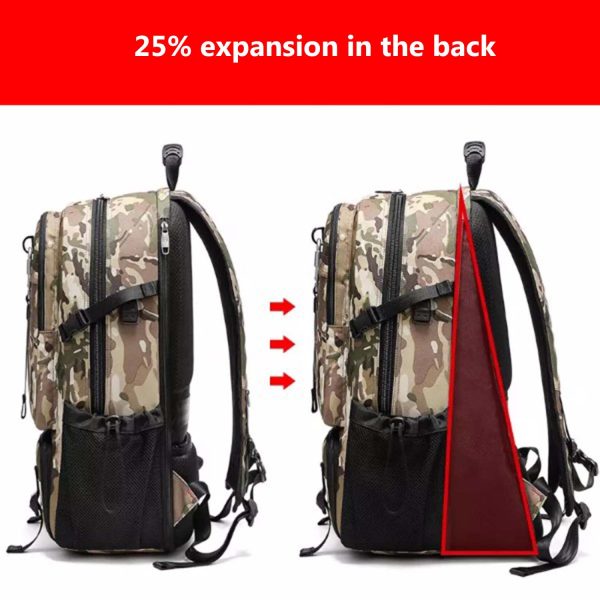 FocusBags® 80L Expandable Backpack Travel with USB Interface - Image 9