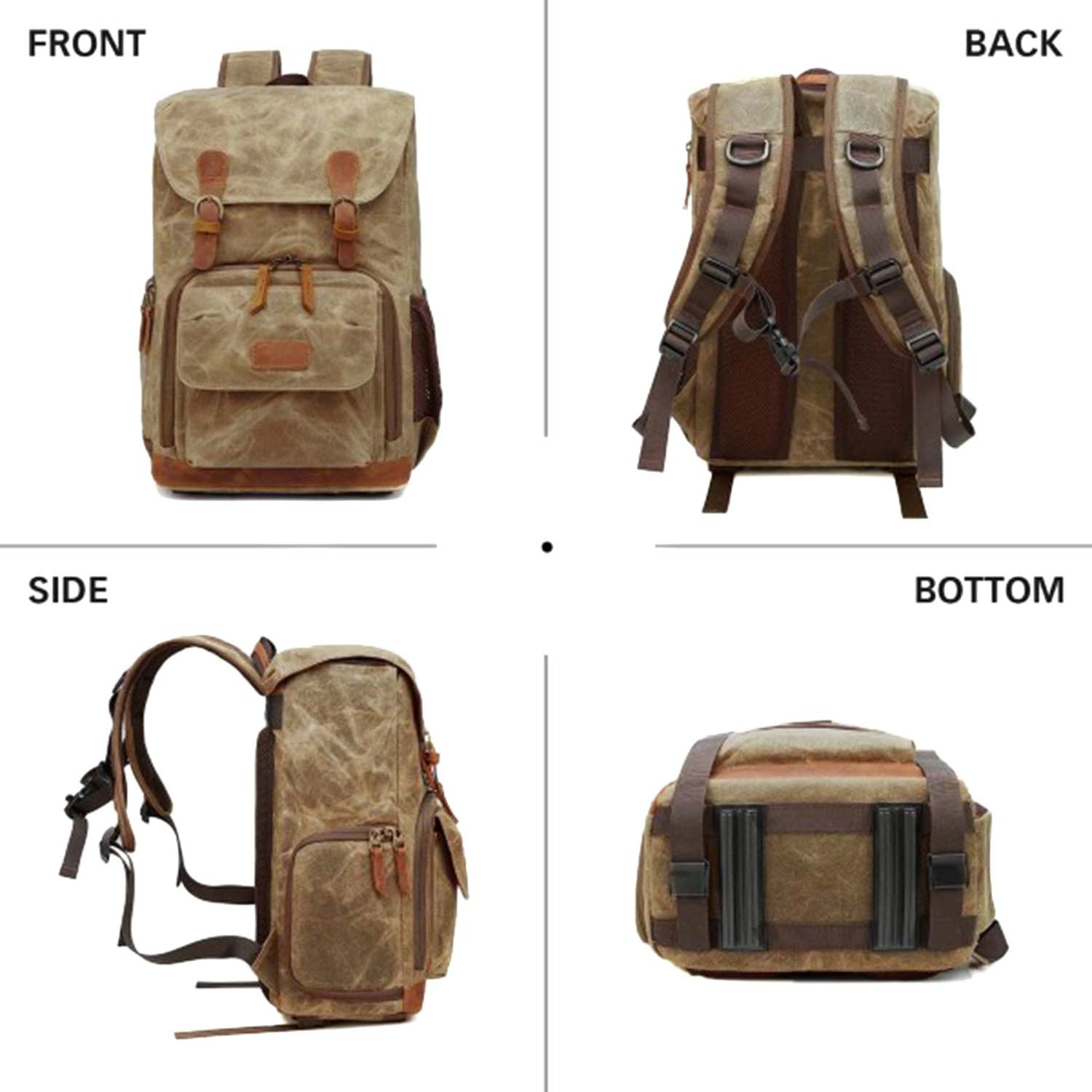 FocusBagsĀ® Vintage Camera Backpack 24L Travel Waterproof - Image 6