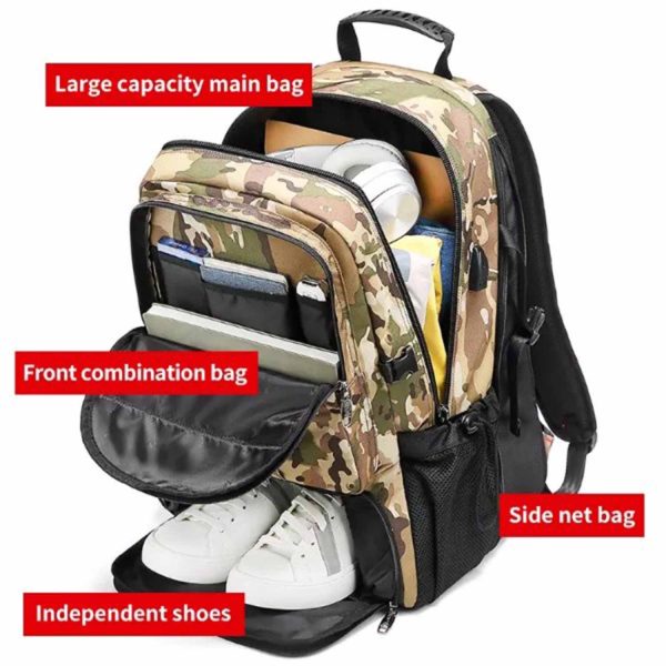 FocusBags® 80L Expandable Backpack Travel with USB Interface - Image 10