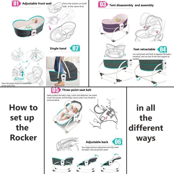 FocusBaby® Baby Rocker Bassinet 5-in-1 - Image 6