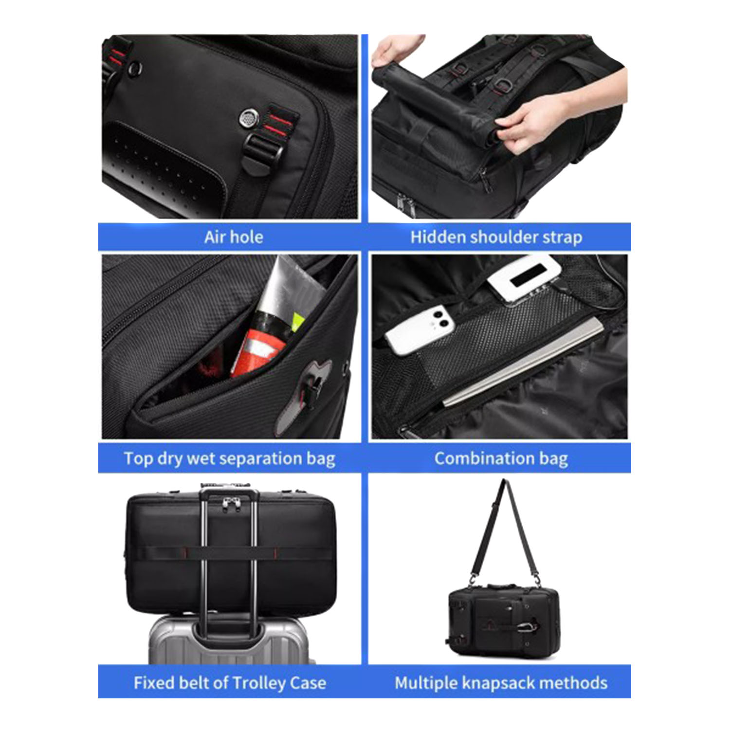 FocusBags® Adaptable Travel Backpack Versatile Spacious - Image 6