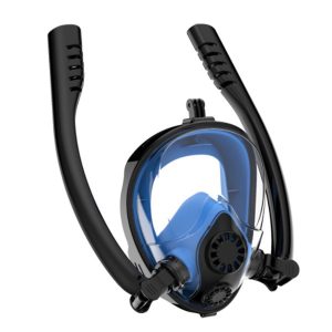 180° Dual Tube Snorkel Mask with Action Camera Mount