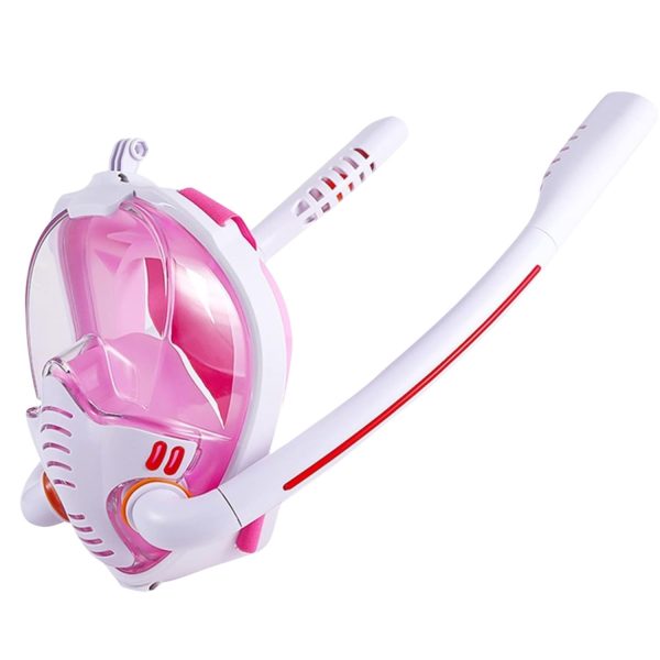 Professional Adult Full Face Snorkel Mask - Dual Breathing Tubes - Image 2