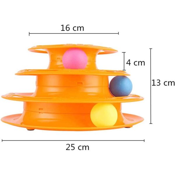 FocusPet® Cat Toy Tower Interactive 3-Level Entertainment - Image 2