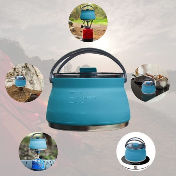 FocusOutdoor® Foldable 1.1L Silicone Pot Kettle - BPA Free - Image 4