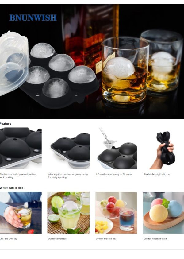MyKitchen® Round Large Ice Ball Moulds - Image 4