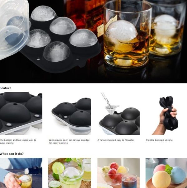 MyKitchen® Round Large Ice Ball Moulds - Image 3