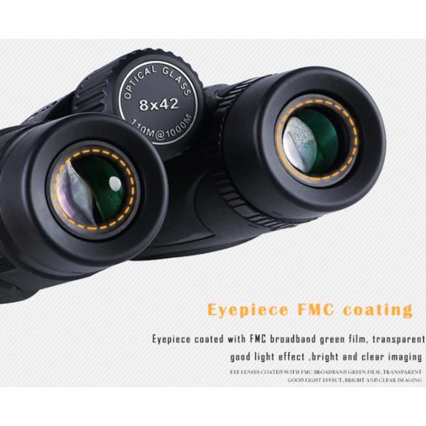 HD Portable Binoculars 10X42 with Bak 4 FMC Green Film - Image 16