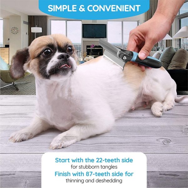 FocusPet® De-Shedding Comb and De-Matting Grooming 2-in-1 - Image 3