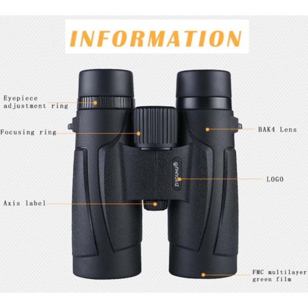 HD Portable Binoculars 10X42 with Bak 4 FMC Green Film - Image 17
