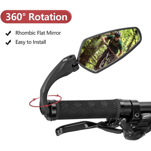 RockBros Rotatable Bicycle Mirror - Image 2