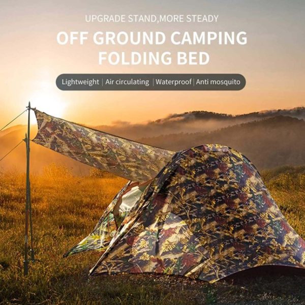 Tunnel Shaped Freestanding Tent Cot for Hiking and Motorcycling - Image 6