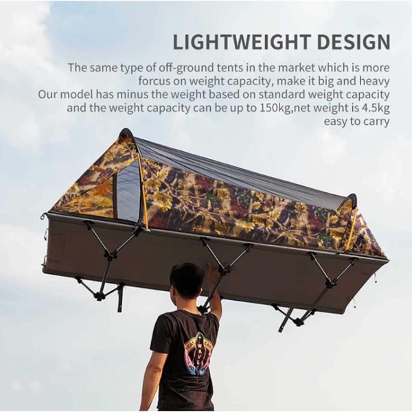 Tunnel Shaped Freestanding Tent Cot for Hiking and Motorcycling - Image 7