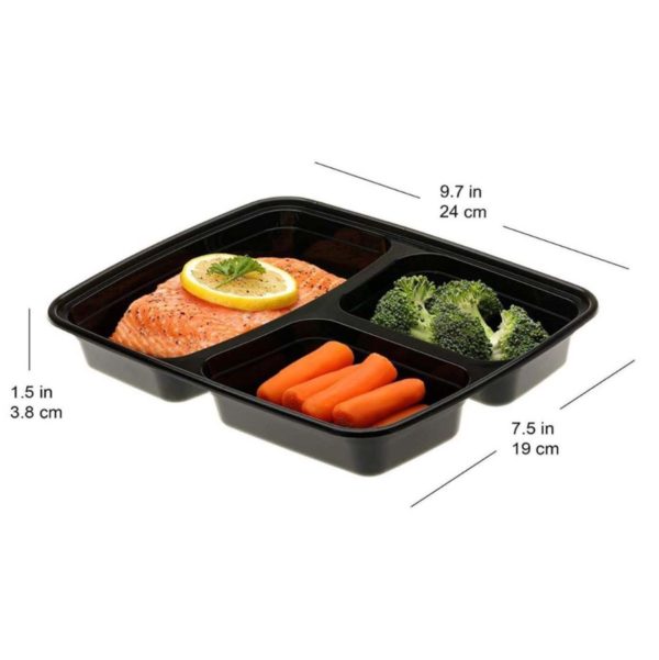 MyKitchen® 3-Compartment Meal Prep Container Set - Image 3