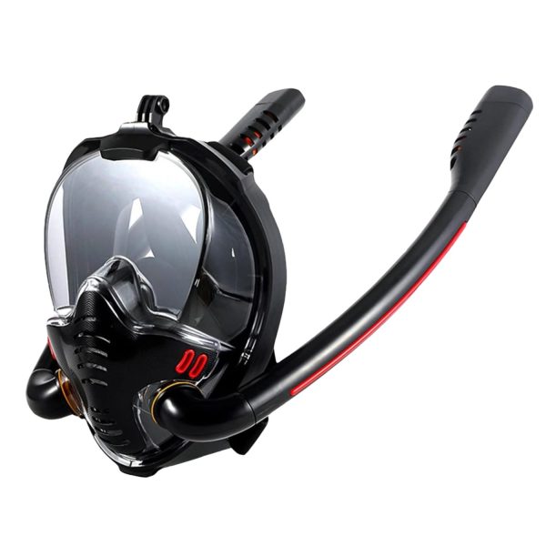 Professional Adult Full Face Snorkel Mask - Dual Breathing Tubes - Image 3
