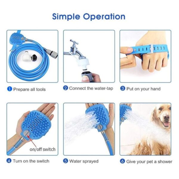FocusPet® Pet Shower Brush for Cats and Dogs Indoor & Outdoor - Image 3