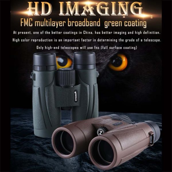 HD Portable Binoculars 10X42 with Bak 4 FMC Green Film - Image 7
