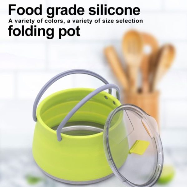 FocusOutdoor® Foldable 1.1L Silicone Pot Kettle - BPA Free - Image 6