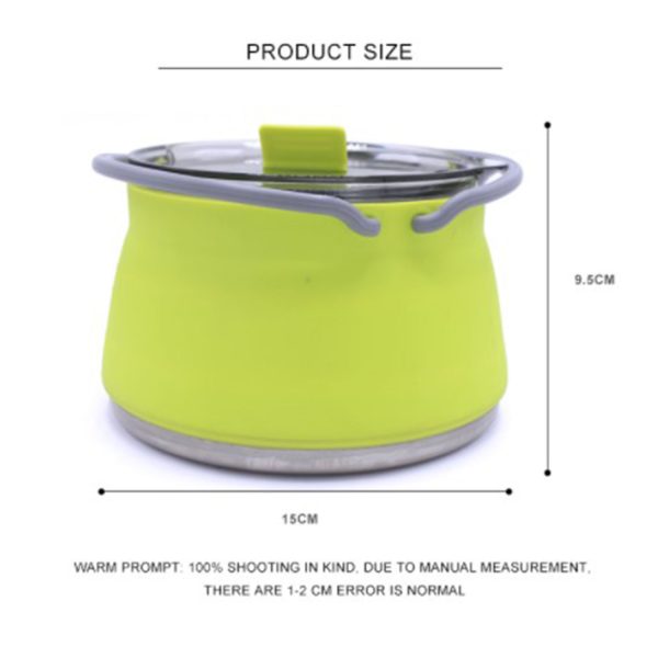 FocusOutdoor® Foldable 1.1L Silicone Pot Kettle - BPA Free - Image 5