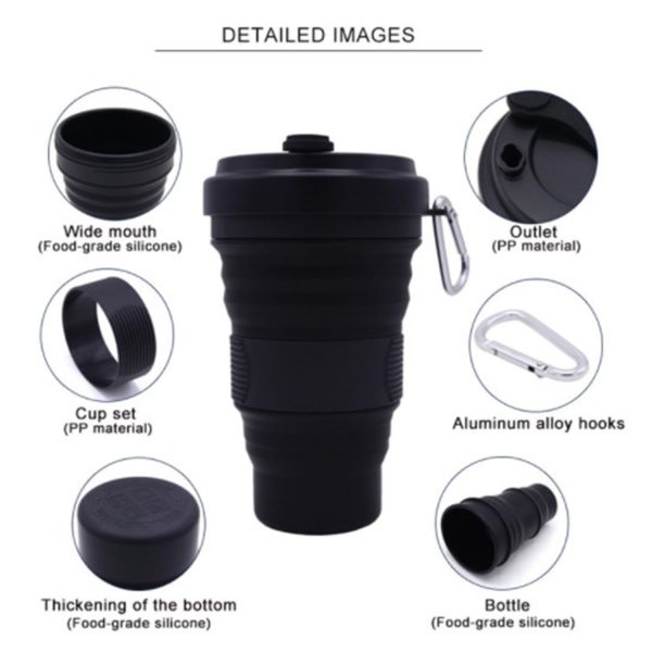 MyKitchen® Collapsible Silicone Cup 550ml - Image 6