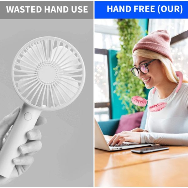 FocusFit® Portable Rechargeable Fan Hands-Free Neck 2000mAh - Image 21