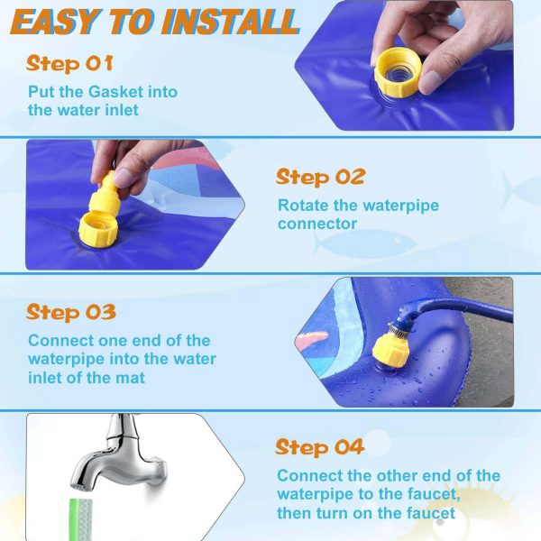 Sprinkler & Splash Play Mat for Kids BPA-Free : Summer Fun - Image 10