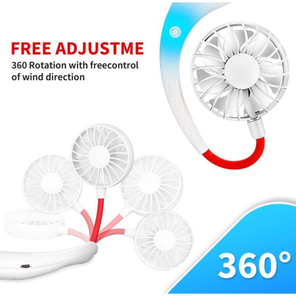 FocusFit® Portable Rechargeable Fan Hands-Free Neck 2000mAh - Image 15